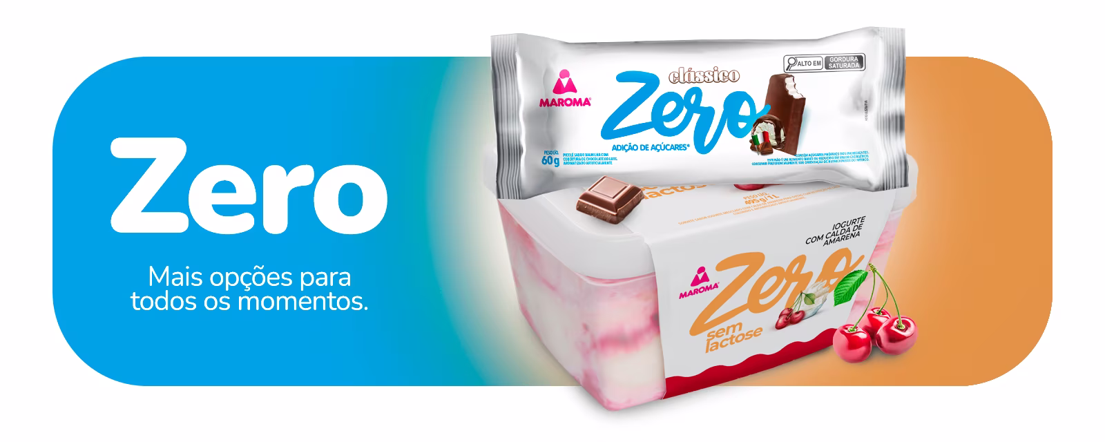 Banner da Linha Zero Maroma — mais opções para todos os momentos