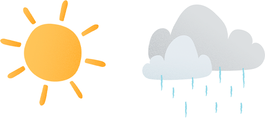 sol e chuva imagens